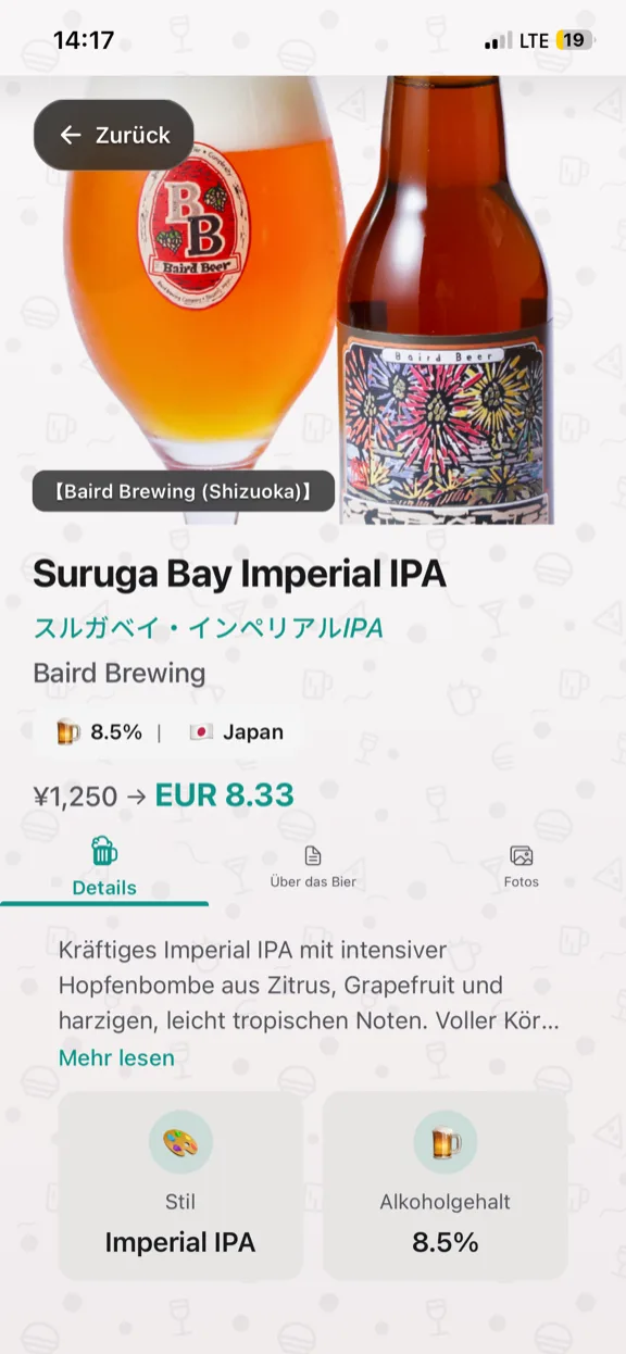 ScanYum Bier-Modus — Zapflisten, Bierstile, ABV und Brauereidetails