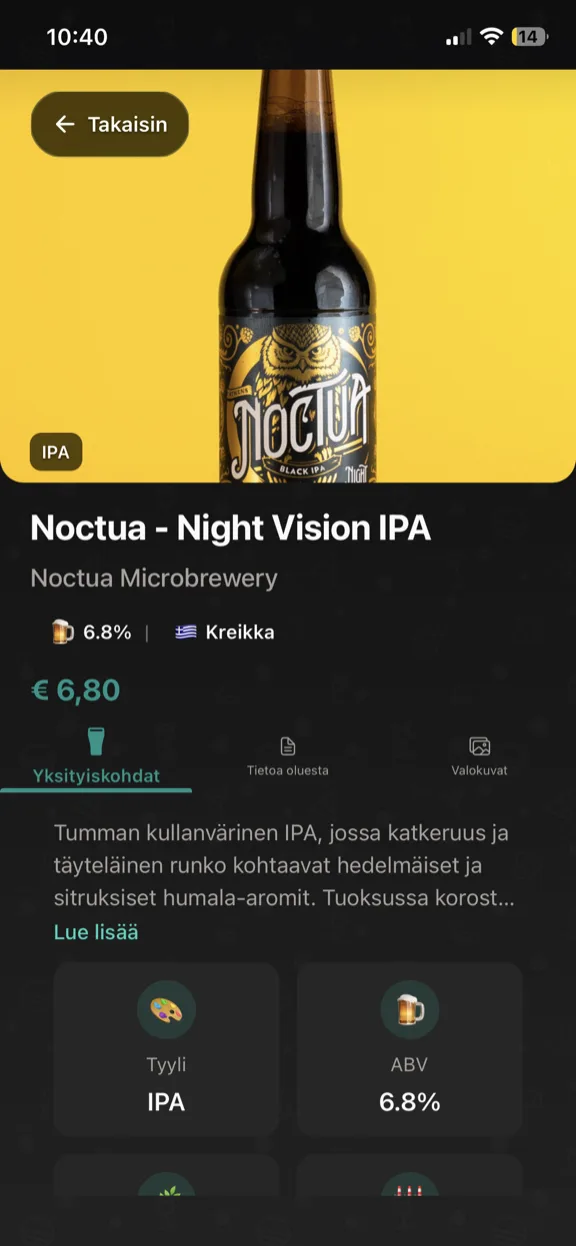 ScanYum Oluttila — hanalistat, oluttyylit, ABV ja panimotiedot