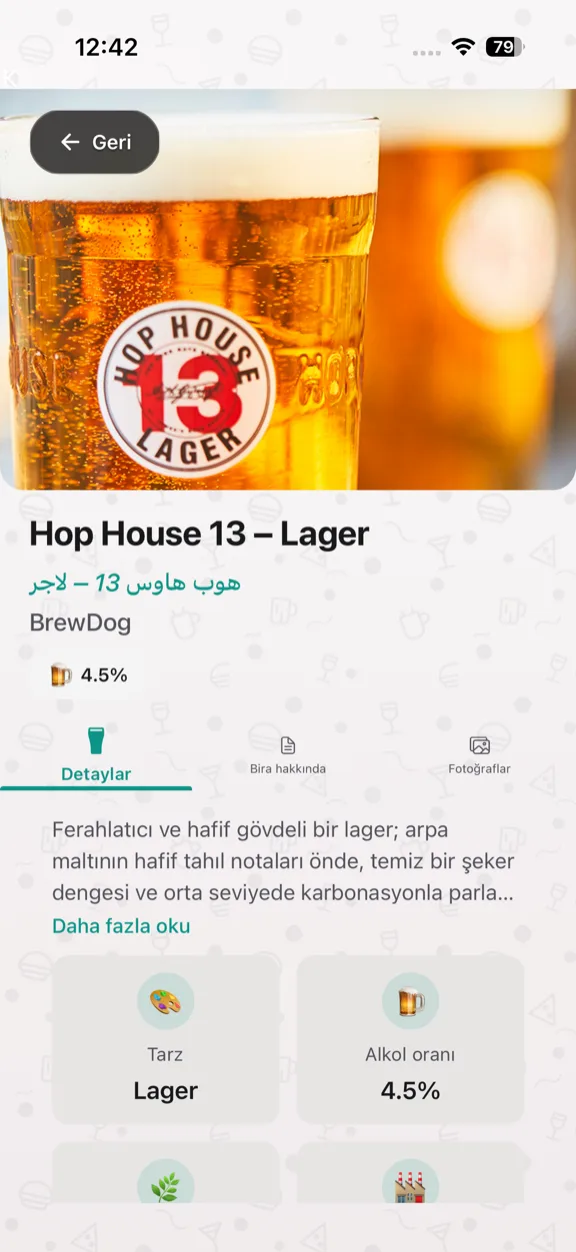 ScanYum Bira Modu — bira listeleri, stiller, ABV ve bira fabrikası detayları